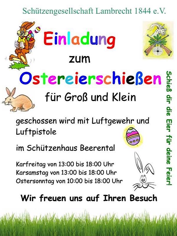 Ostereierschießen 2025 in Lambrecht