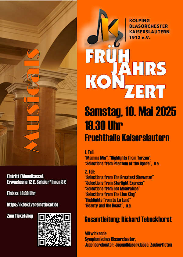 Frühjahrskonzert Kolpingblasorchester Kaiserslautern im Mai 2025 in Kaiserslautern