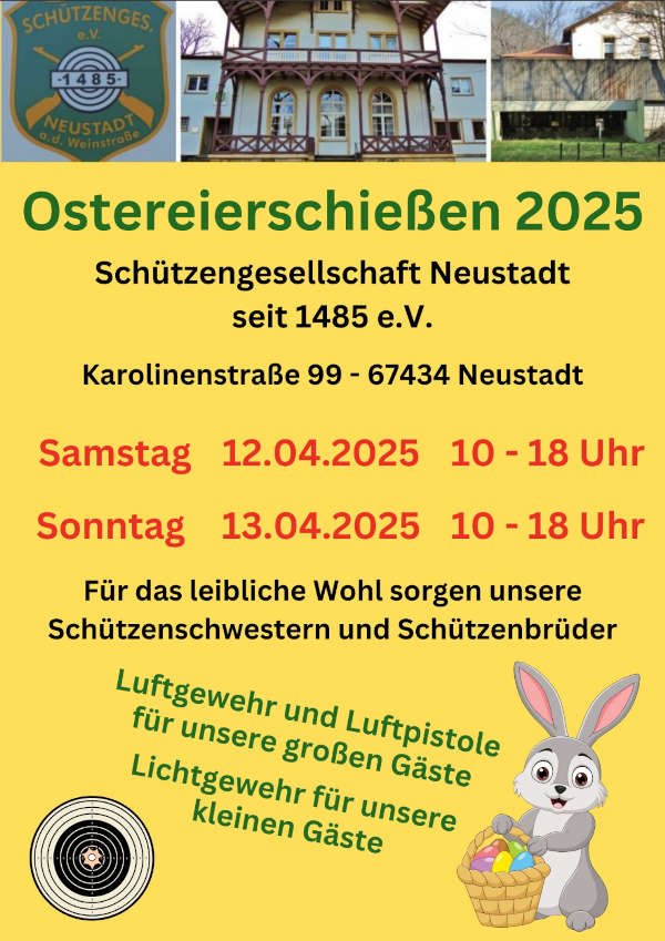 Ostereierschießen 2025 der Schützengesellschaft Neustadt an der Weinstraße