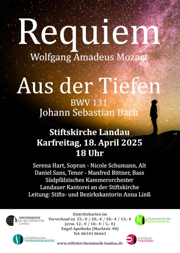 KARFREITAG – MOZART "REQUIEM" / BACH "AUS DER TIEFEN" im April 2025 in Landau