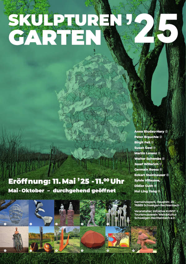 Plakat Skulpturengarten Schweigen-Rechtenbach 2025