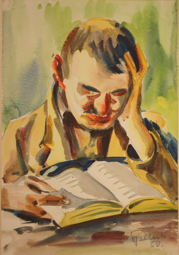 Ludwig Fellner - Der Lesende (Foto: Weinstraßenatelier)
