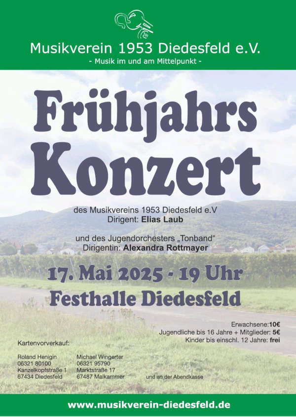 Frühjahrskonzert des Musikvereins Diedesfeld im Mai 2025