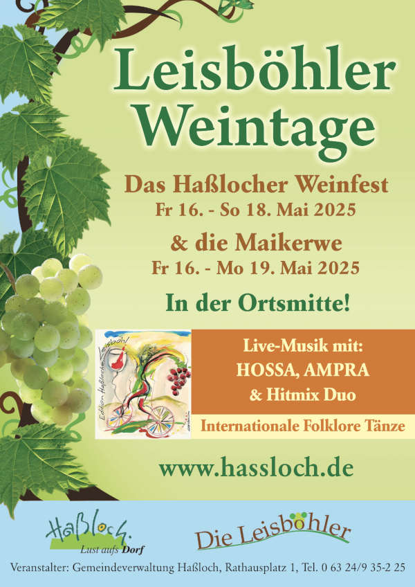 Leisböhler Weintage & Maikerwe im Mai 2025 in Haßloch
