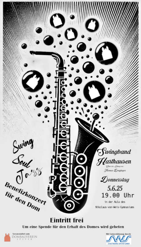 Swing, Soul, Jazz – Benefizkonzert für den Speyerer Dom im Juni 2025