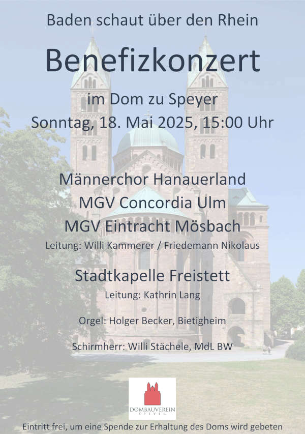 "Baden schaut über den Rhein" im Mai 2025 in Speyer