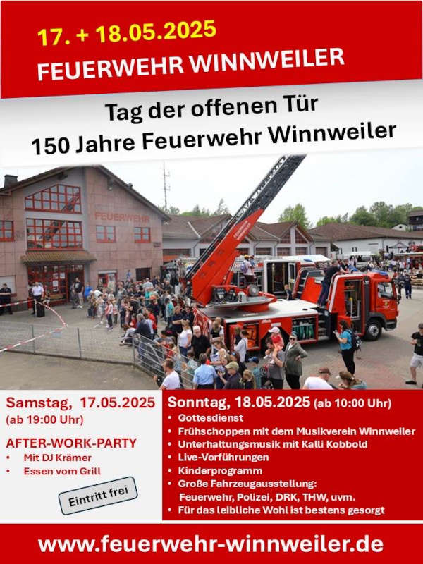 Tag der offenen Tür der Feuerwehr Winnweiler im Mai 2025