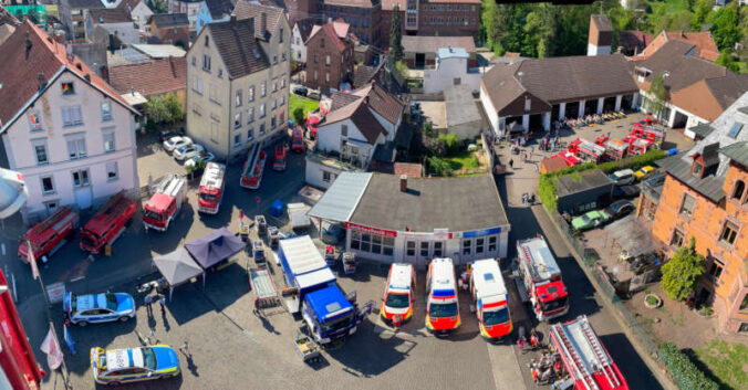 Übersicht Festgelände Tag der offenen Tür (Foto: Feuerwehr VG Lambrecht)