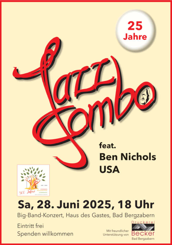 25 Jahre Jazz-Combo – Big-Band des Gymnasiums im Alfred-Grosser-Schulzentrums Bad Bergzabern im Juni 2025