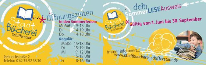 Sommerleseausweis (Quelle: Stadtbücherei Schifferstadt)