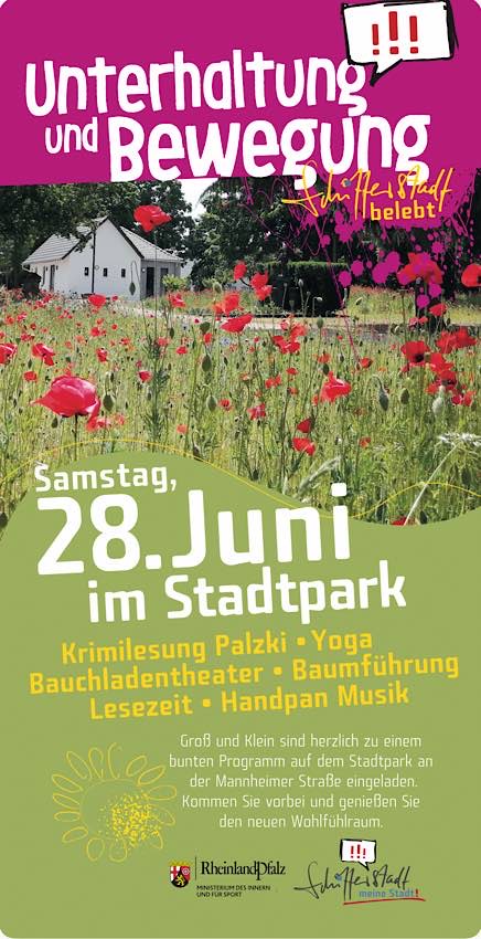 Unterhaltung und Bewegung im Juni 2025 im Stadtpark Schifferstadt
