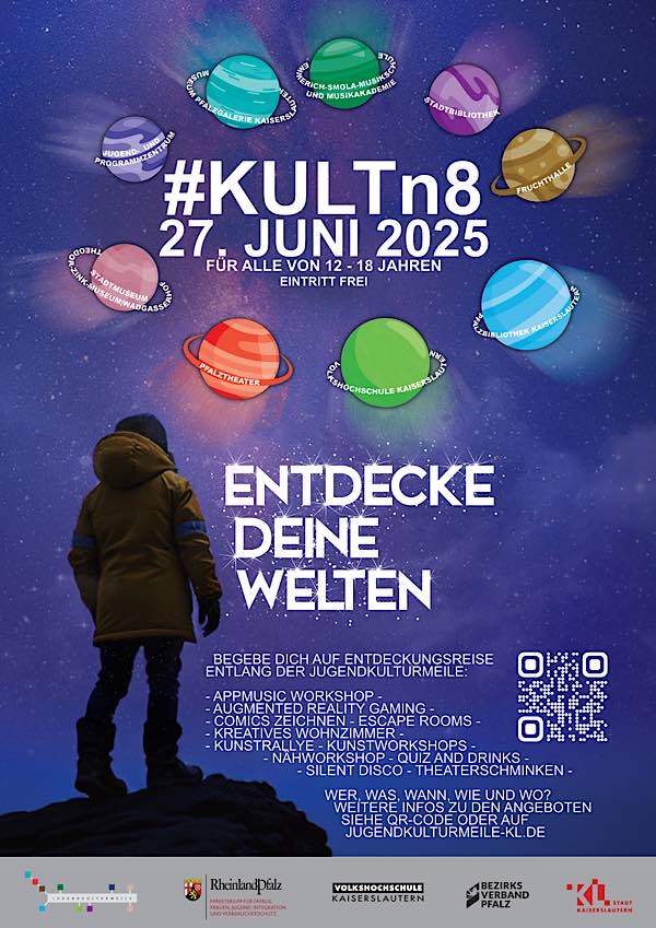 Vierte Auflage der KULTn8 für Jugendliche im Juni 2025 in Kaiserslautern