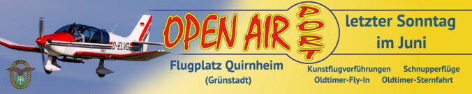 Der Luftfahrtverein Grünstadt lädt im Juni 2025 ein zum "Open Airport" auf dem Quirnheimer Berg