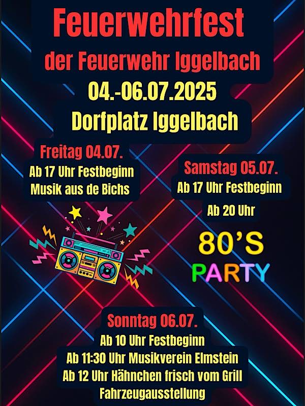 Feuerwehrfest im Juli 2025 in Iggelbach