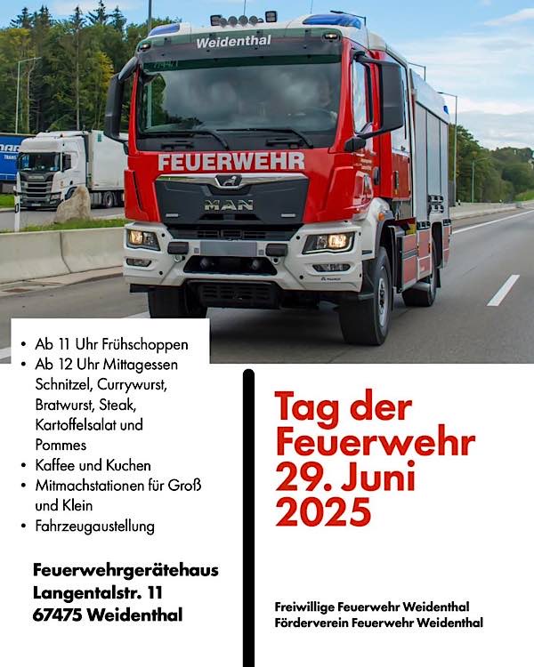 Tag der Feuerwehr im Juni 2025 in Weidenthal