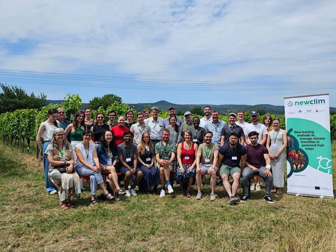 Gruppenbild aller Teilnehmer der Newclim Summer School am Weincampus Neustadt (Foto: Weincampus Neustadt)