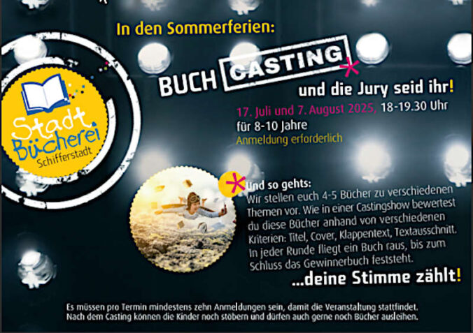 "BuchCasting und die Jury seid ihr!" im August 2025 in Schifferstadt