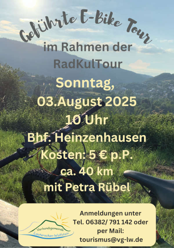 E-Bike Tour Radtag (Quelle: VGV Lauterecken-Wolfstein)
