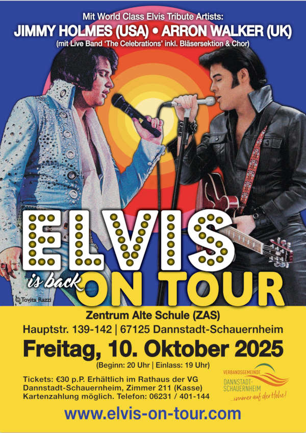 "Elvis is back on Tour" - Show mit Kult-Charakter am 10.10.2025 – Karten sichern