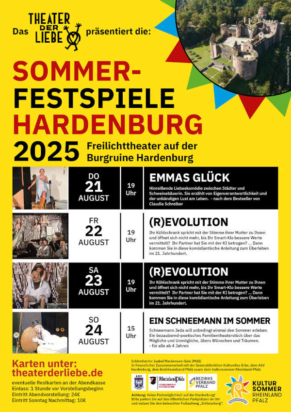 SOMMERFESTSPIELE HARDENBURG 2025 im August in Bad Dürkheim