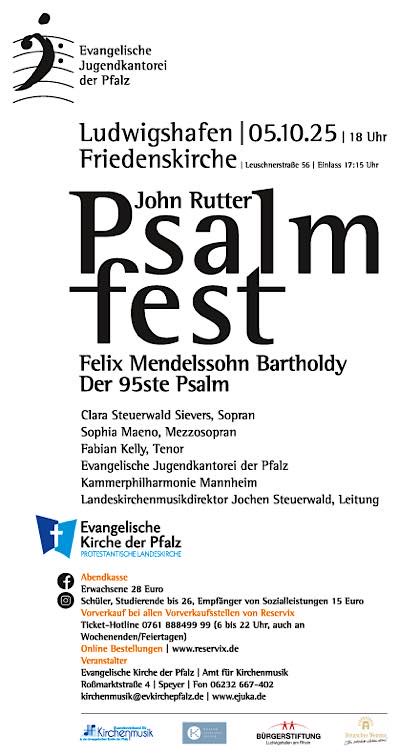 Psalmfest im Oktober 2025 in Ludwigshafen