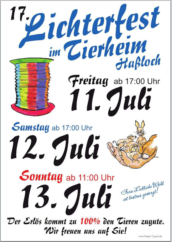Lichterfest im Juli 2025 im Tierheim Haßloch