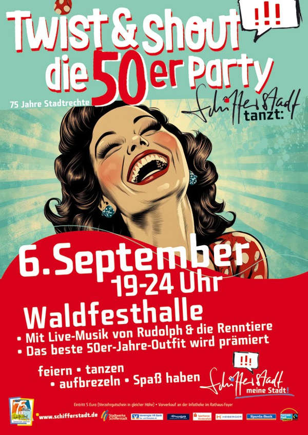 „Twist & Shout – die 50er Party“ im September 2025 in der Waldfesthalle Schifferstadt