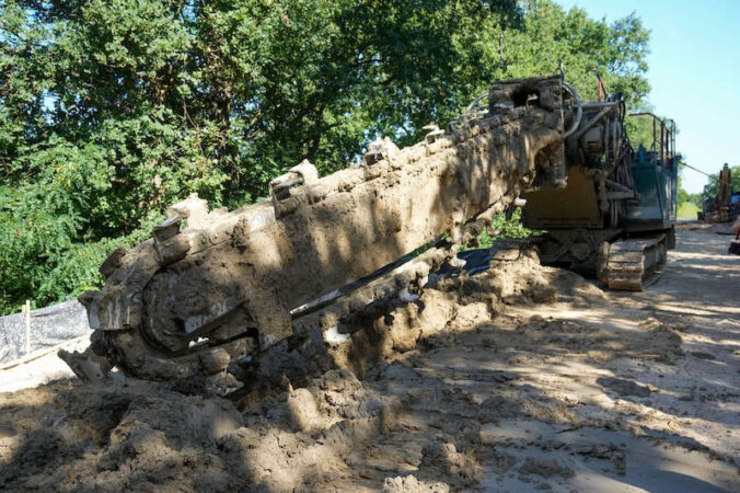 Eine der beiden Fräsen, die aktuell im Einsatz sind (Foto: Holger Knecht)
