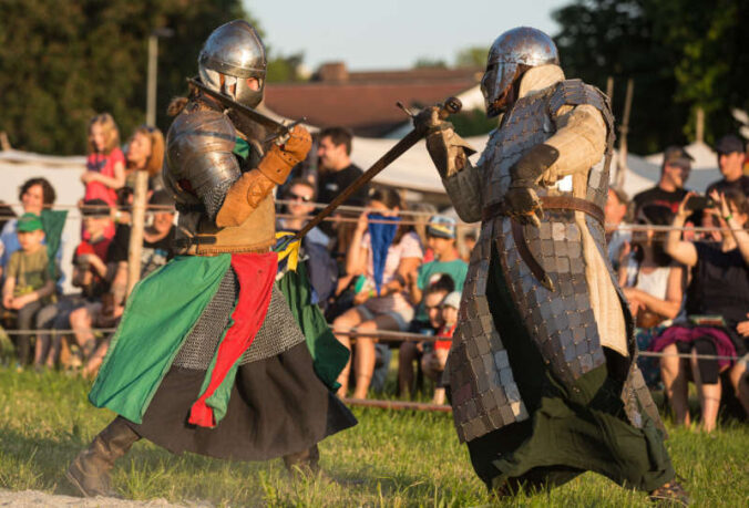 Kämpfende Ritter (Foto: Anette Lang)