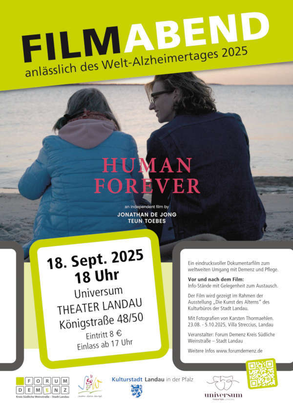 Forum Demenz Kreis Südliche Weinstraße – Stadt Landau zeigt Dokumentarfilm „Human Forever" im September 2025 in Landau