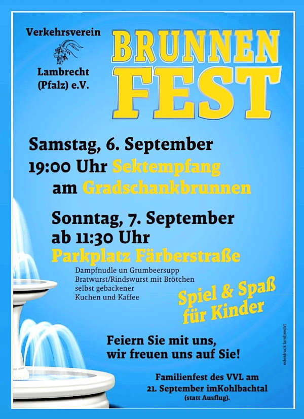 Brunnenfest im September 2025 in Lambrecht