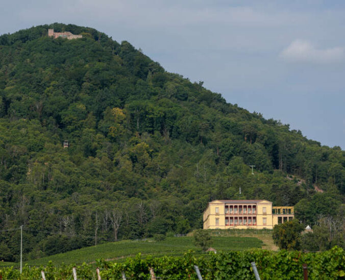 Das Schloss Villa Ludwigshöhe und die Rietburg (Foto: Holger Knecht)