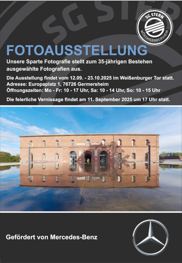 Fotoausstellung der SG Stern Wörth/Germersheim im September und Oktober 2025 in Germersheim