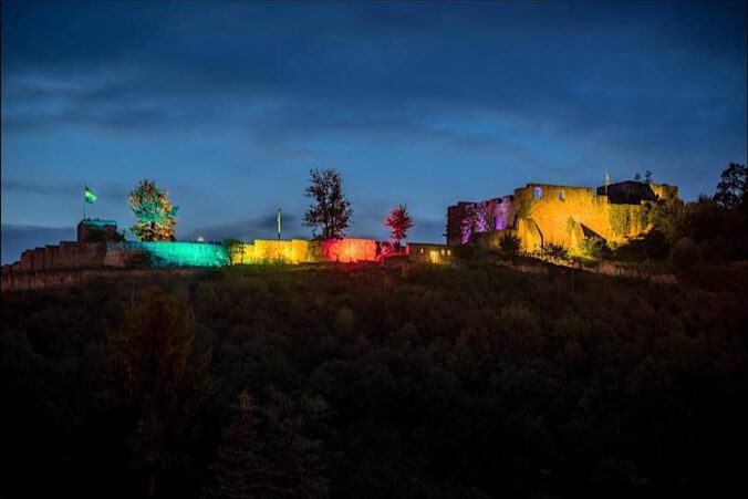 Illuminierte Wolfsburg (Foto: Die Waldschatten e.V.)
