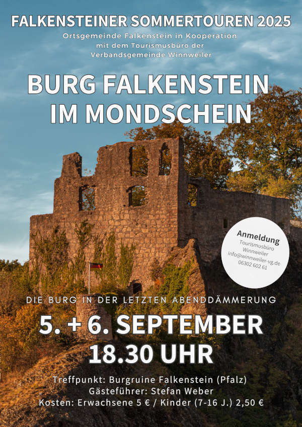 Burgführungen im Mondschein im September 2025 in Falkenstein