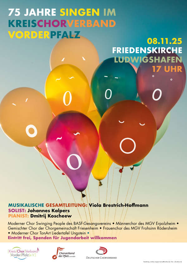 Jubiläumskonzert des Kreischorverbandes Vorderpfalz im November 2025 in Ludwigshafen