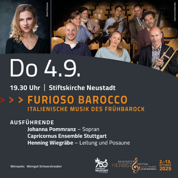 Italienische Musik des Frühbarock im September 2025 in Neustadt an der Weinstraße