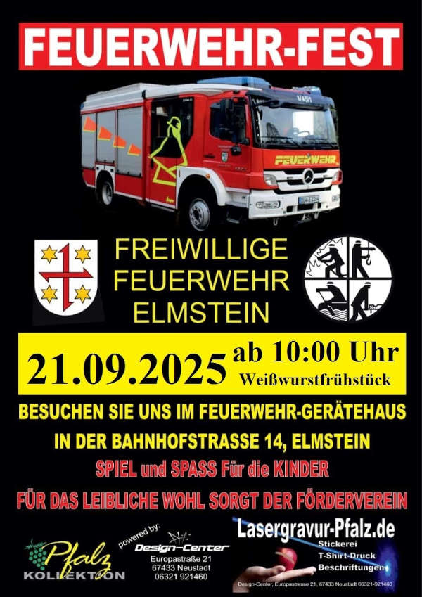 Feuerwehrfest im September 2025 in Elmstein