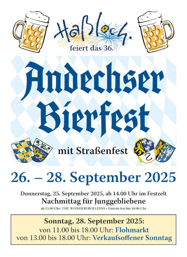 Andechser Bier- und Straßenfest 2025 im September in Haßloch