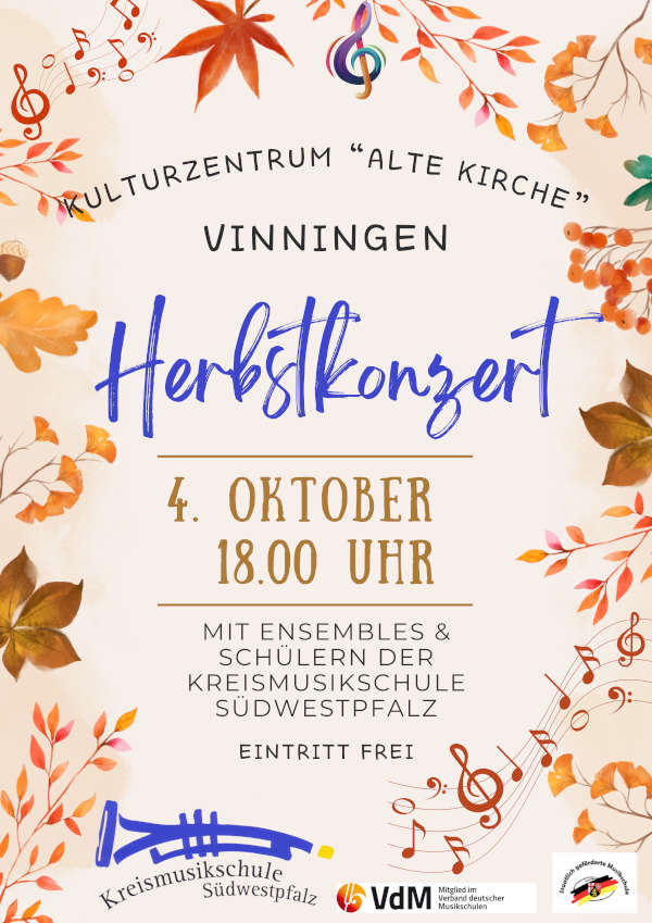 Herbstkonzert der KMS Südwestpfalz im Oktober 2025 in Vinningen