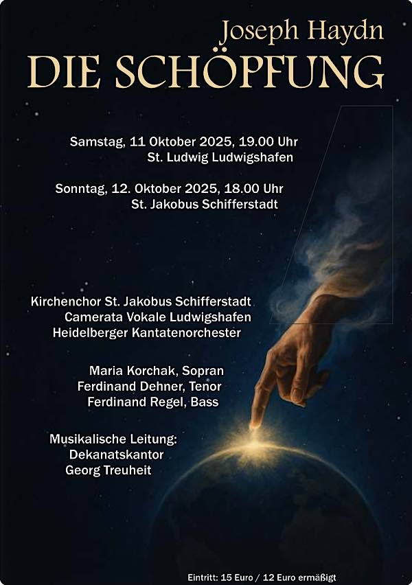 Joseph Haydns „Die Schöpfung“ im Oktober 2025 in Ludwigshafen und Schifferstadt