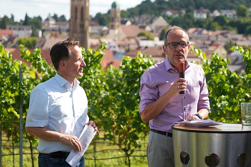 Michael Heilmann (ZÖPNV RLP Süd und Christian Volz (RNV) (Foto: Holger Knecht)