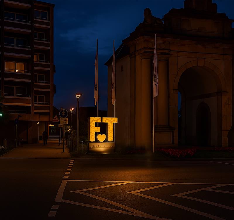 Stadtbuchstaben bei Nacht (Grafik: Quehl)