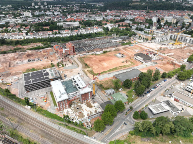 Ein Luftbild des Pfaff-Areals vom Juli 2025 (Foto: triolog / IG-CP)