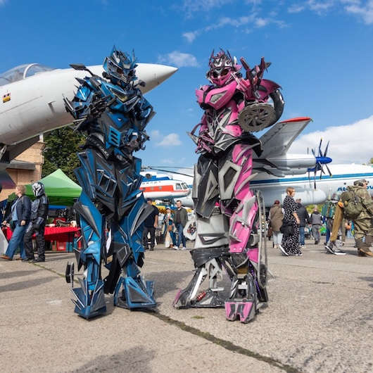Die beeindruckenden Transformers versetzten die Besucher in Staunen. (Quelle: TMSNHSP.)