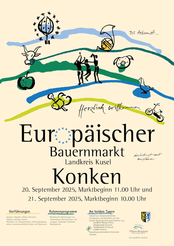 30. Europäischer Bauernmarkt des Landkreises Kusel im September 2025 in Konken