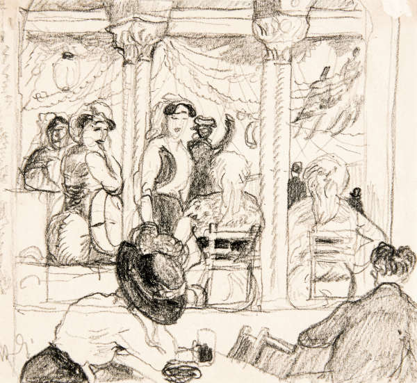 Rudolf Großmann, Café-Konzert, nach 1905, (Quelle: Privatsammlung, Foto: Hans-Georg Merkel)