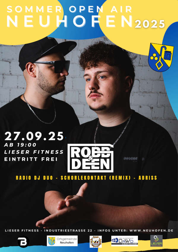 Sommer-Open-Air mit Robb&Deen im September 2025 in Neuhofen