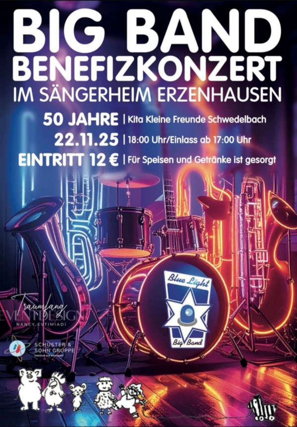 Big Band Benefizkonzert im November 2025 in Erzenhausen