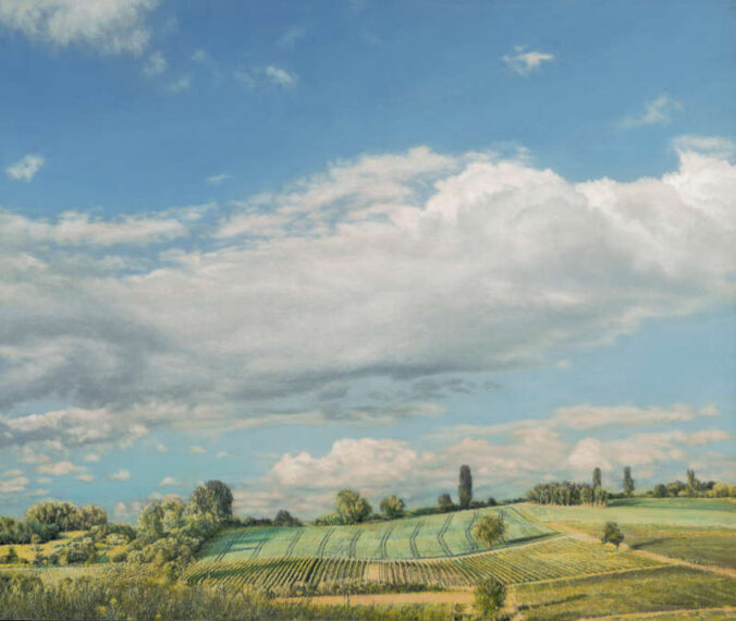 Rheinhessen 2025 - Acryl auf Holz (Foto: Sascha Zuhl)